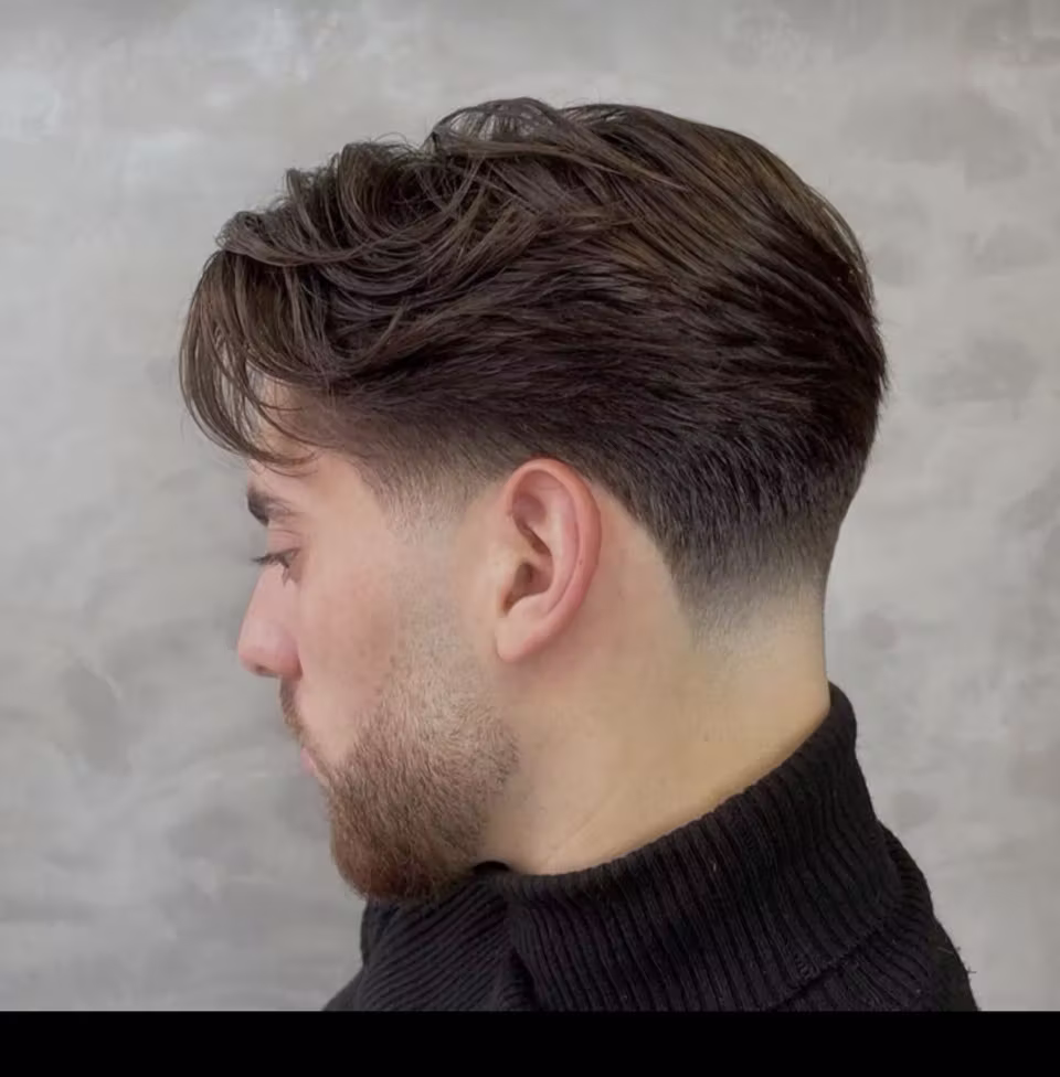 Textured taper at Prestige Barbers Yardley