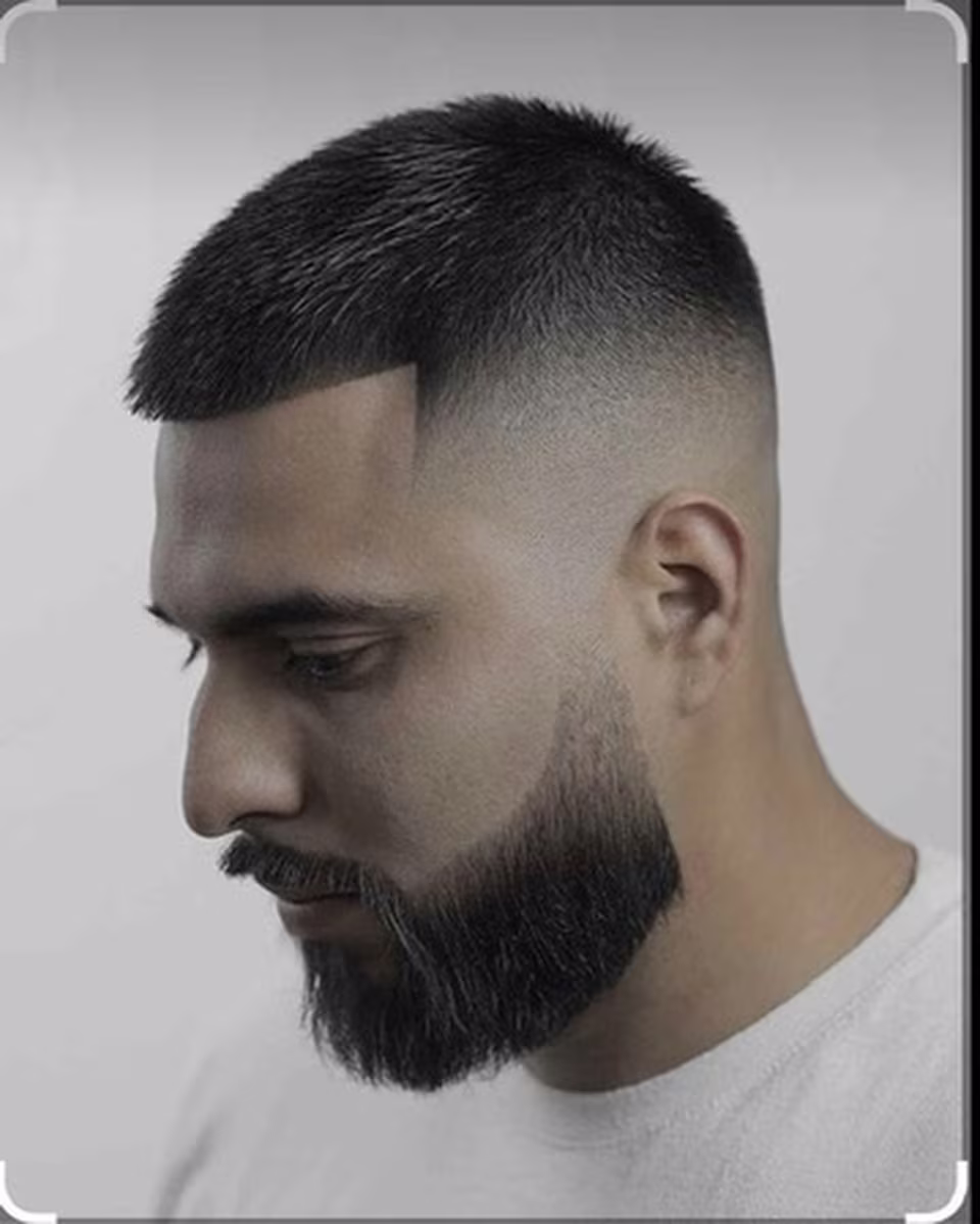 Crop and full beard at Prestige Barbers Yardley